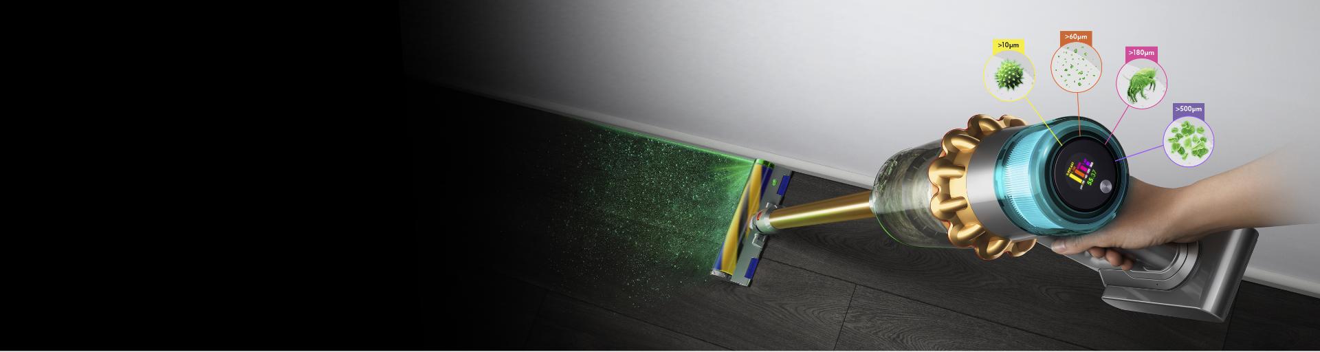 Dyson Outsize Absolute Extra vacuum cleaner, and click-in battery