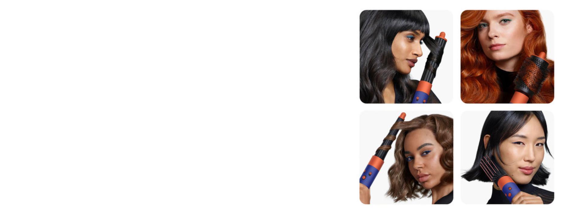 4 Models holding an Airwrap i.d multi-styler and dryer