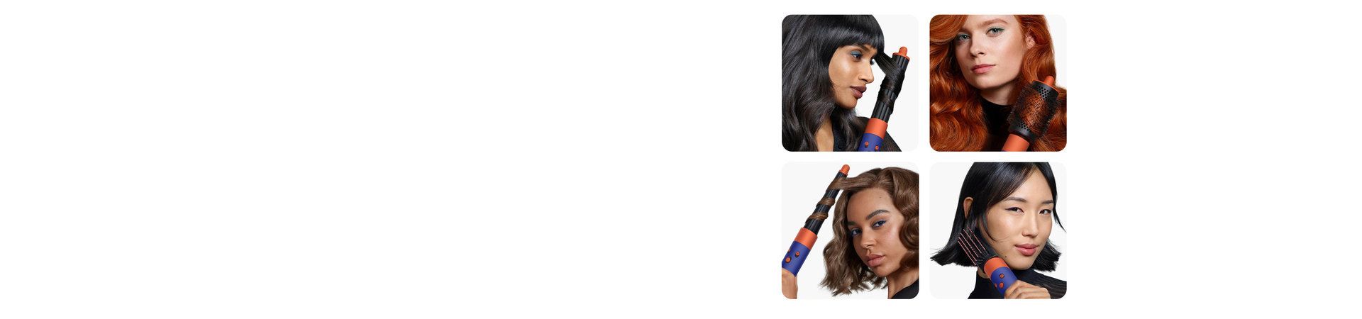 4 Models holding an Airwrap i.d multi-styler and dryer