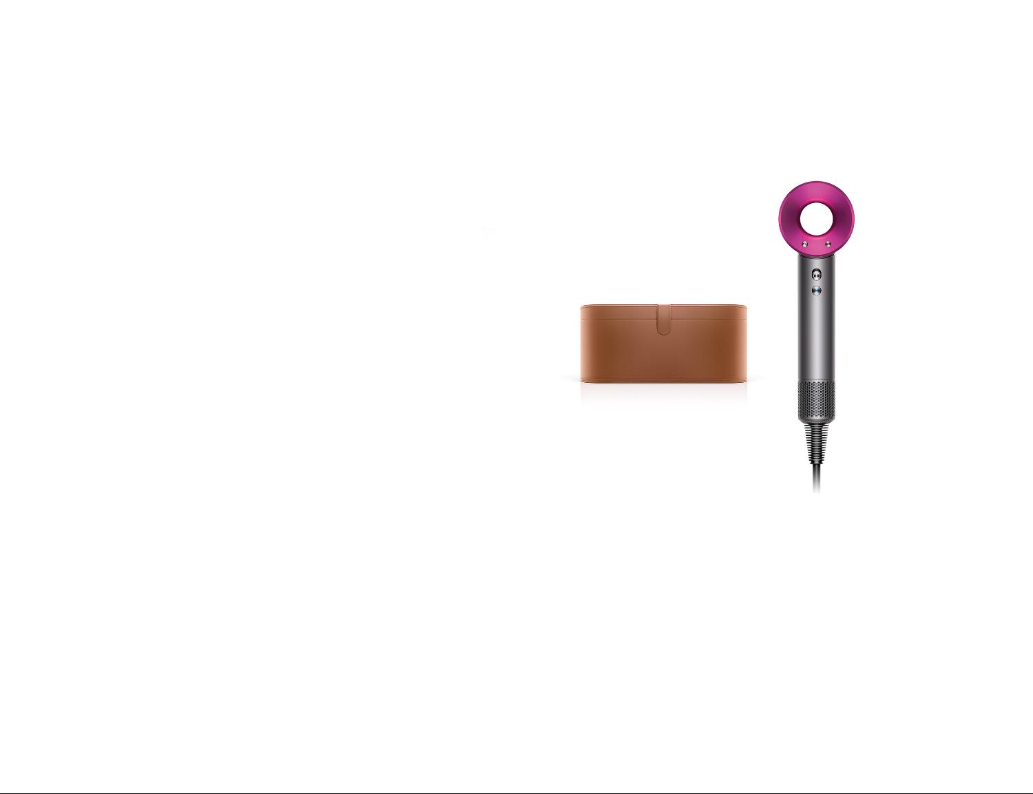 Sèche-cheveux Dyson Supersonic🅪 Vue de face et vue latérale du sèche-cheveux Dyson Supersonic🅪