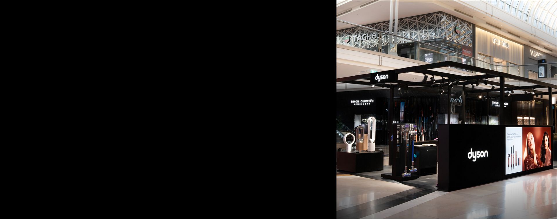 Interior of a Dyson Demo Store Chadstone