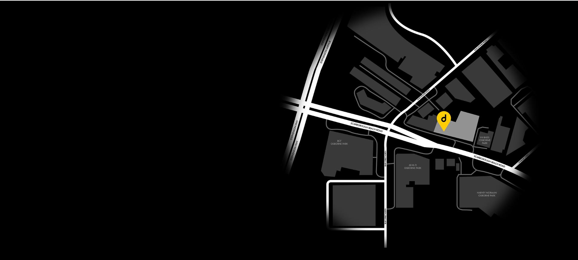 Map to Perth Service Centre