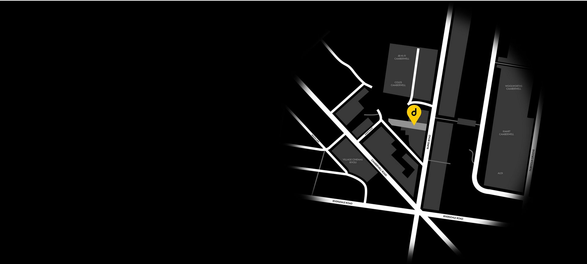 Map to Melbourne Service Centre
