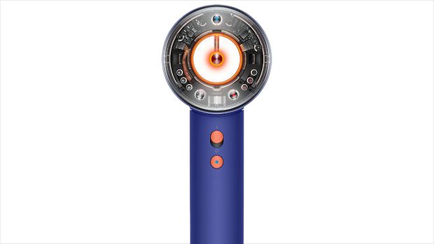 The Dyson Supersonic Nural hair dryer in Vinca Blue
