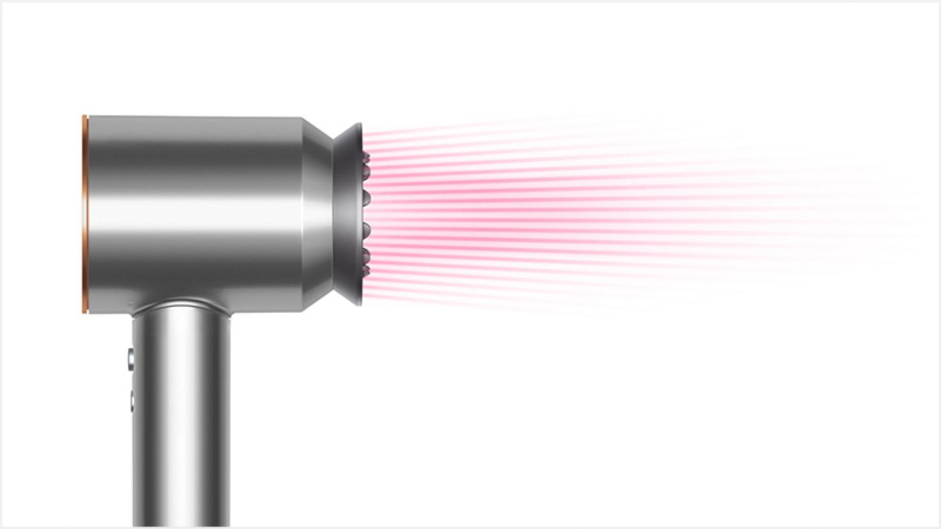 Dyson Supersonic™ hair dryer Iron/Fuchsia with Gentle air attachment