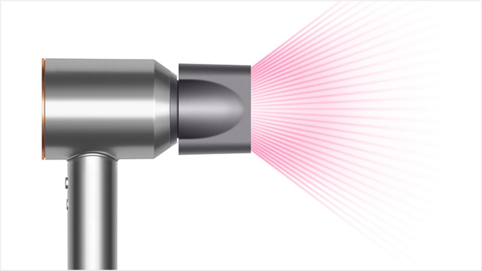 Dyson Supersonic™ hair dryer Iron/Fuchsia with Wide tooth comb attachment
