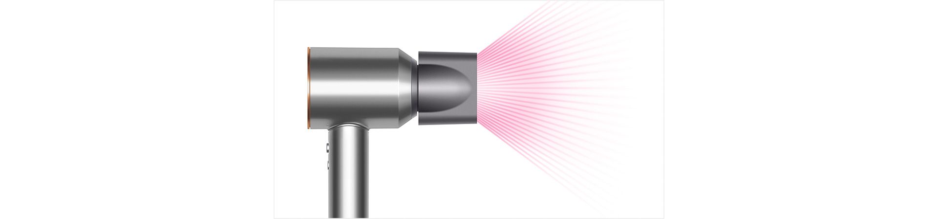 Dyson Supersonic™ hair dryer Iron/Fuchsia with Wide tooth comb attachment