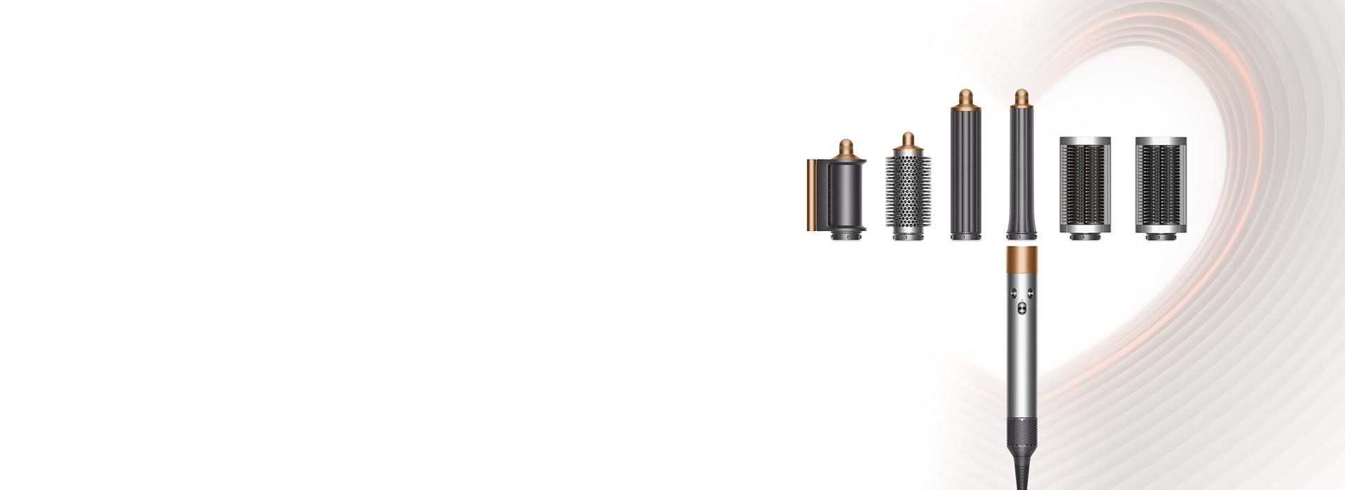 Dyson Airwrap multi-styler in Nickel Copper.