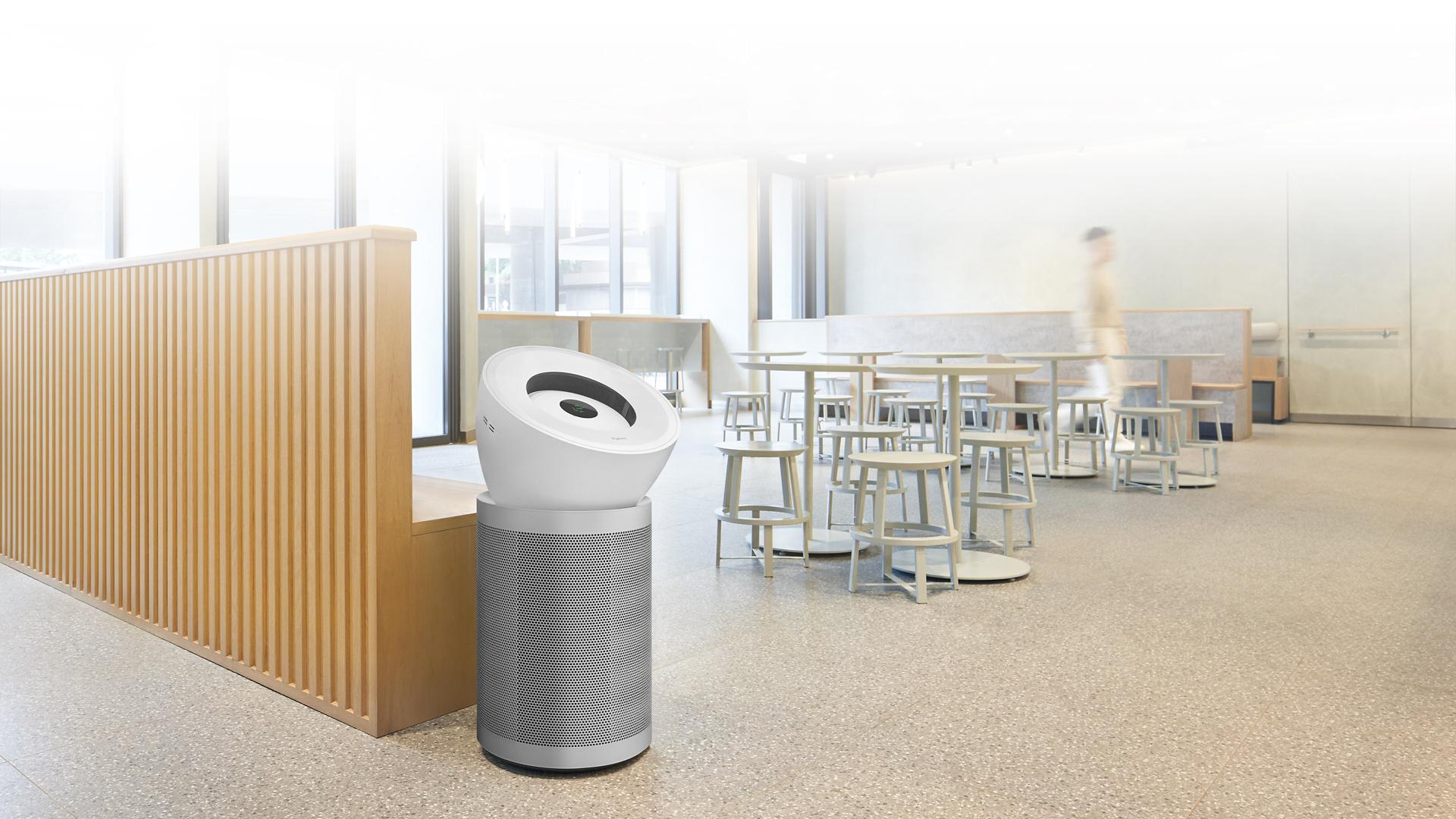 Dyson Airblade V and a row of Dyson Supersonic Professionals situated in The Well's bathroom