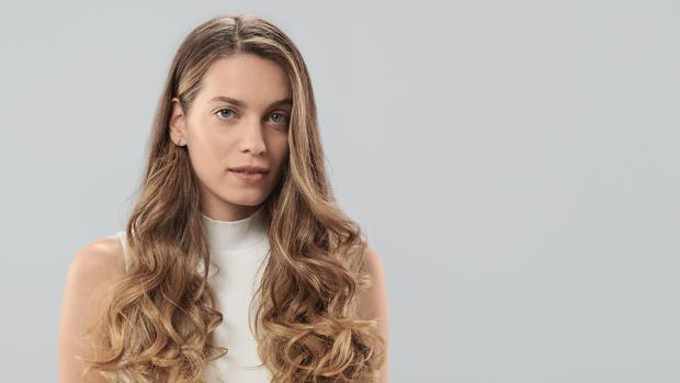 Model with blow-dried hair