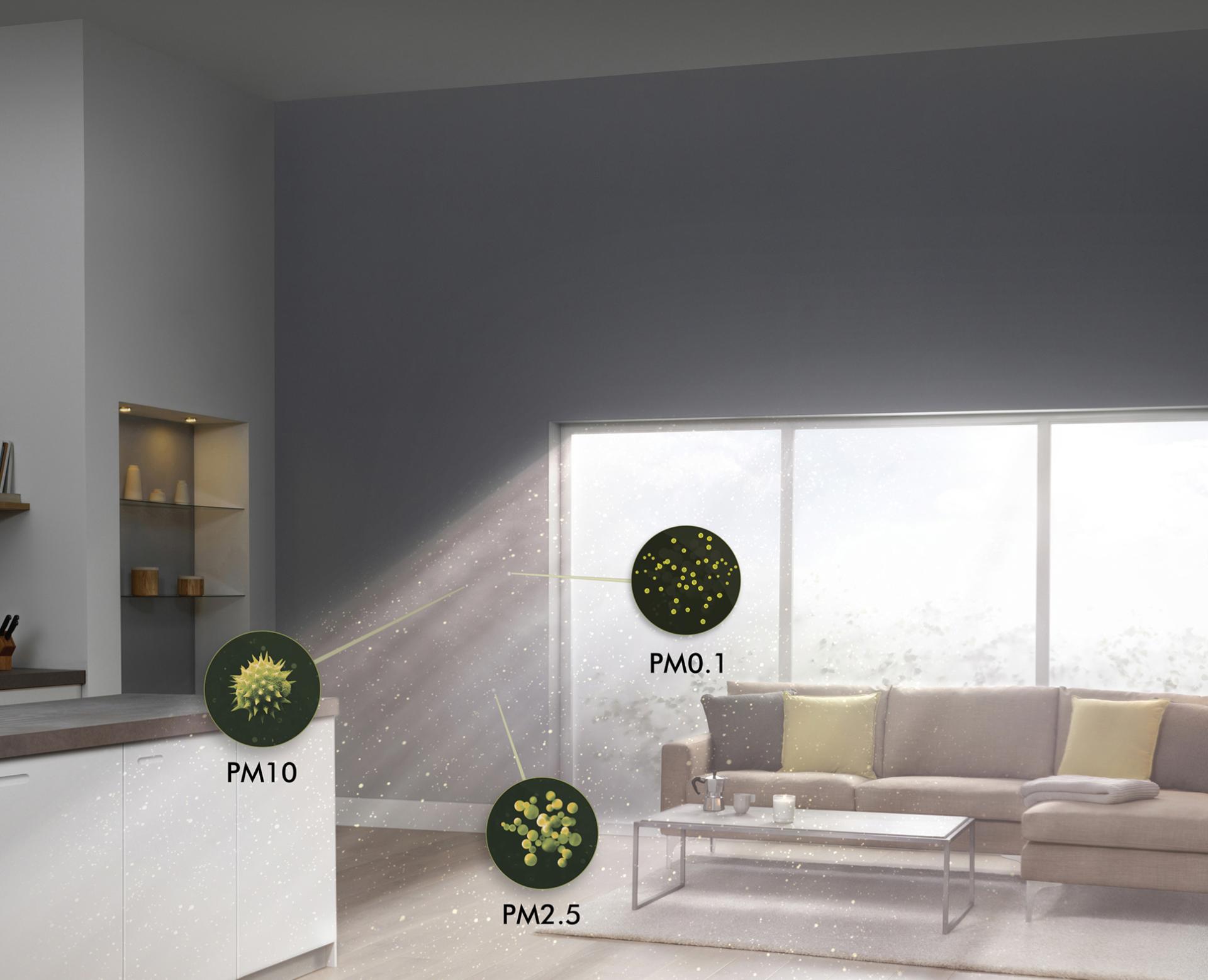 Dyson Pure Cool 捕捉污染物