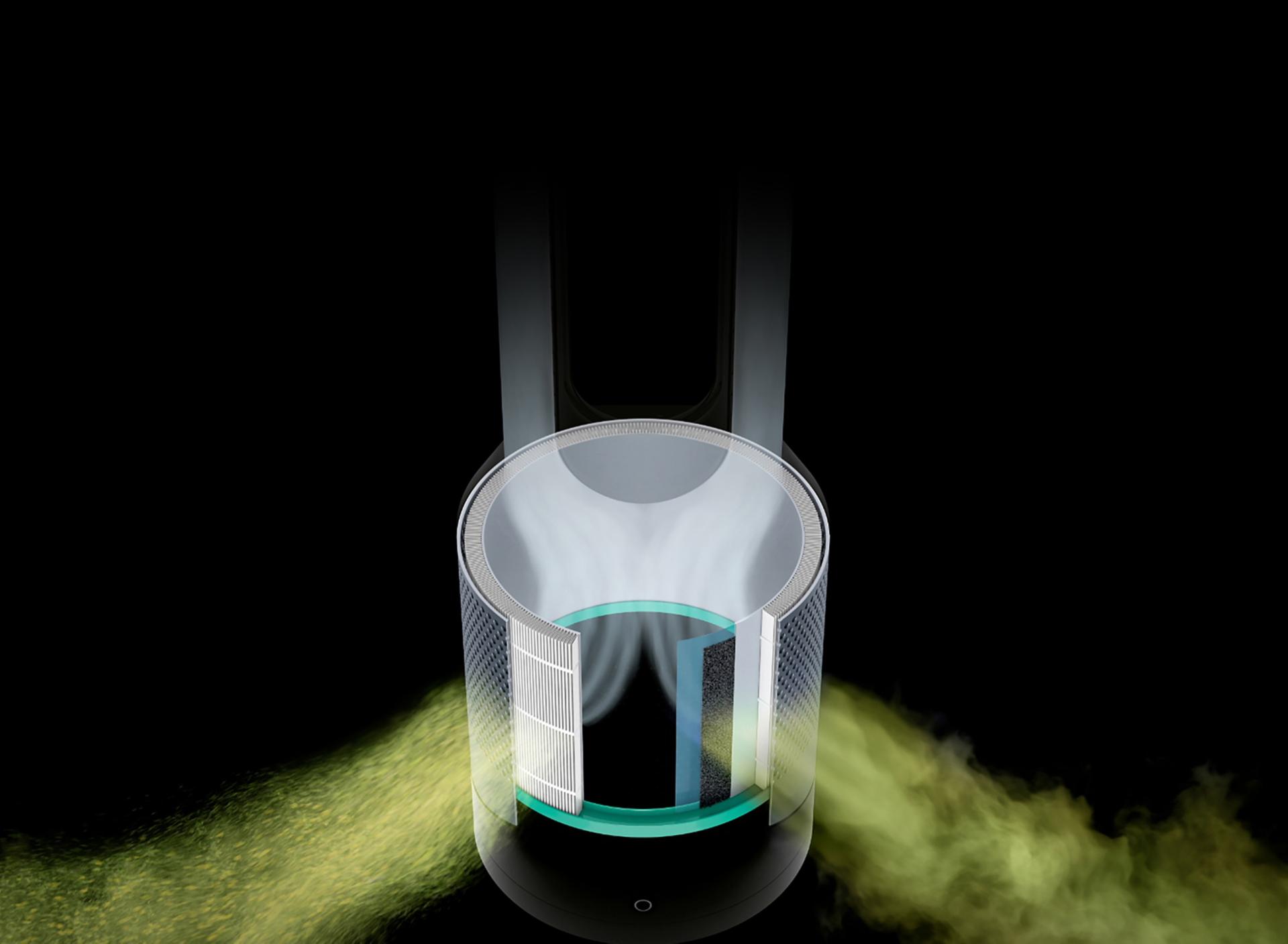 Dyson Pure Hot + Cool Link™ purifier heater from above