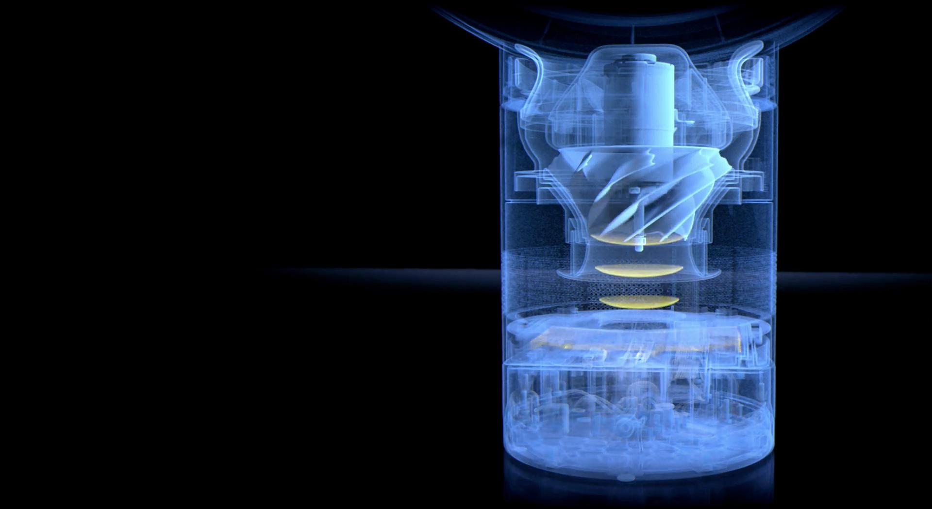 Dyson fan noise dissipation