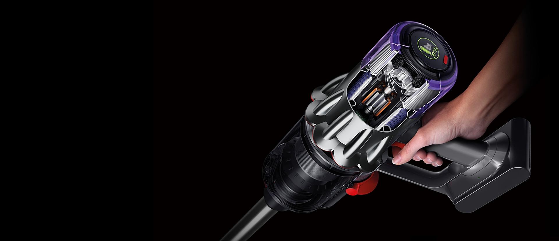 A cutaway of the side of a Digital Slim Submarine showing the motor spinning.