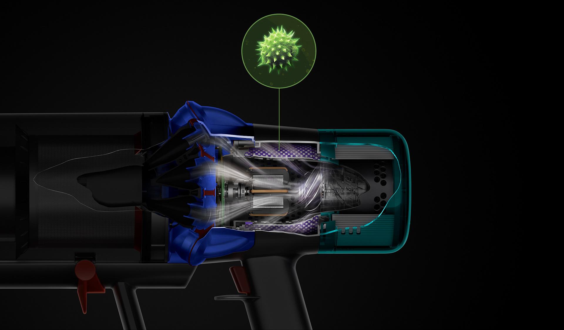 前置摩打剖視圖
