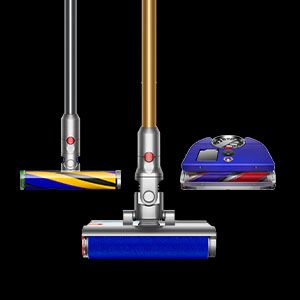 A selection of the Dyson floorcare range.
