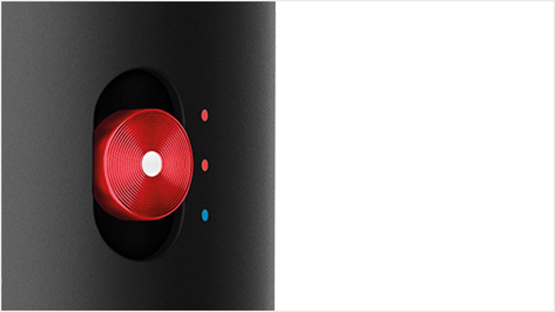 لقطة توضح زر سرعة الهواء مع الإعدادات الثلاثة