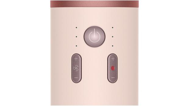 On and off buttons with the temperature and airflow buttons.