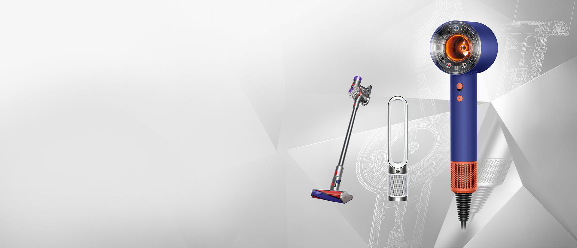 Mid-year homepage banner, featuring V8 Absolute Nickel, Gen1 and Supersonic Nural Vinca blue