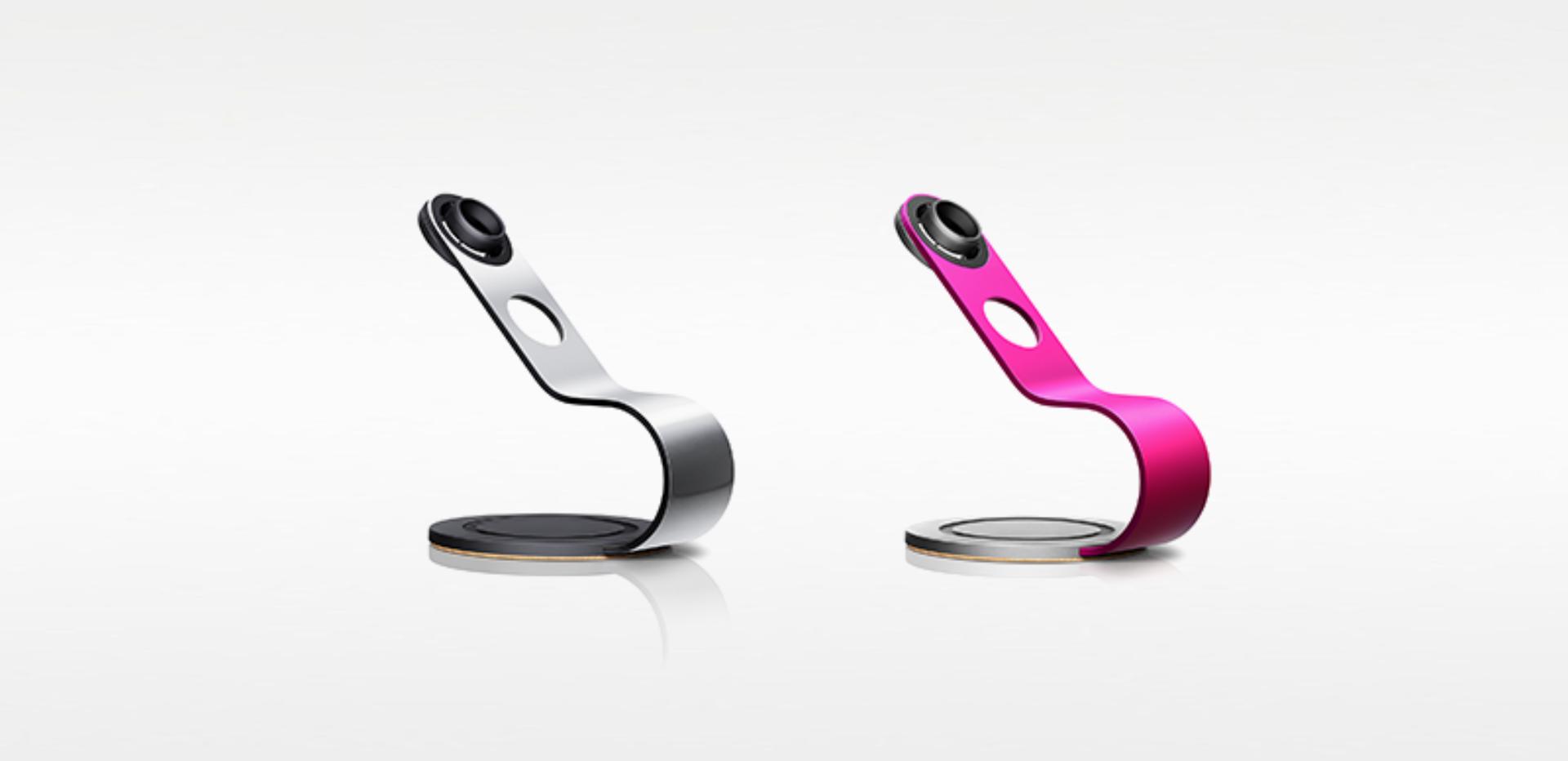 Supersonic stands in Fuchsia, Nickel