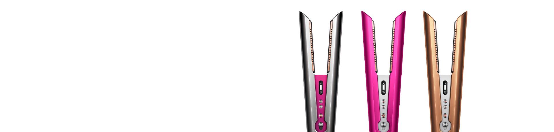 The new Dyson Corrale straightener colour range