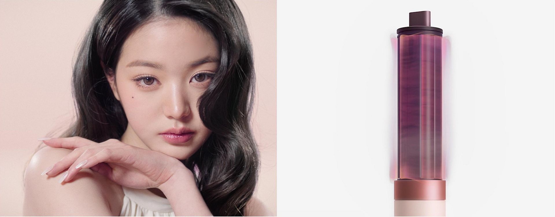 The Dyson Airwrap Co-anda2x multi-styler and dryer is used to style a model’s hair.