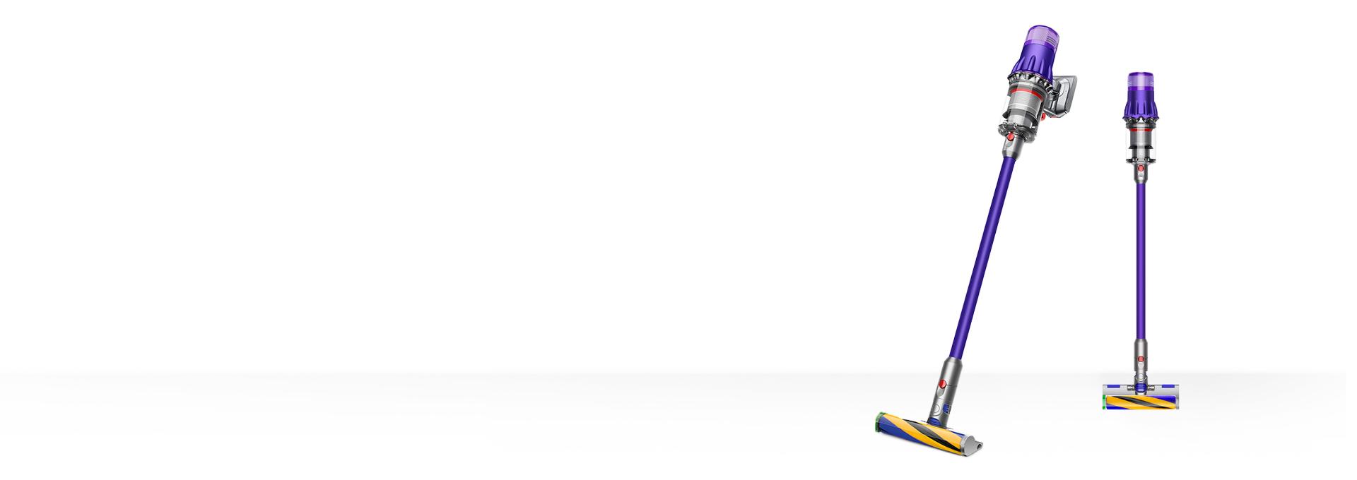 다이슨 디지털 슬림 무선 청소기를 들고 있는 여성의 이미지