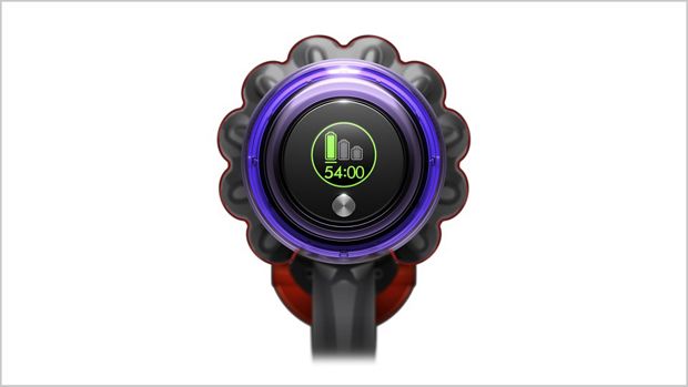 LCD screen showing real-time particle count