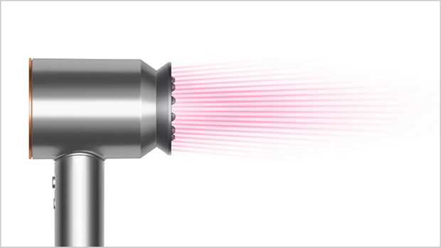 Dyson Supersonic™ hair dryer Iron/Fuchsia with Gentle air attachment