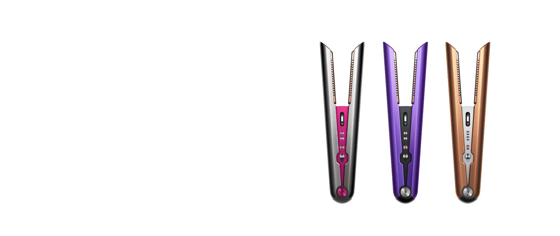 The Dyson Corrale Straightener in three colours