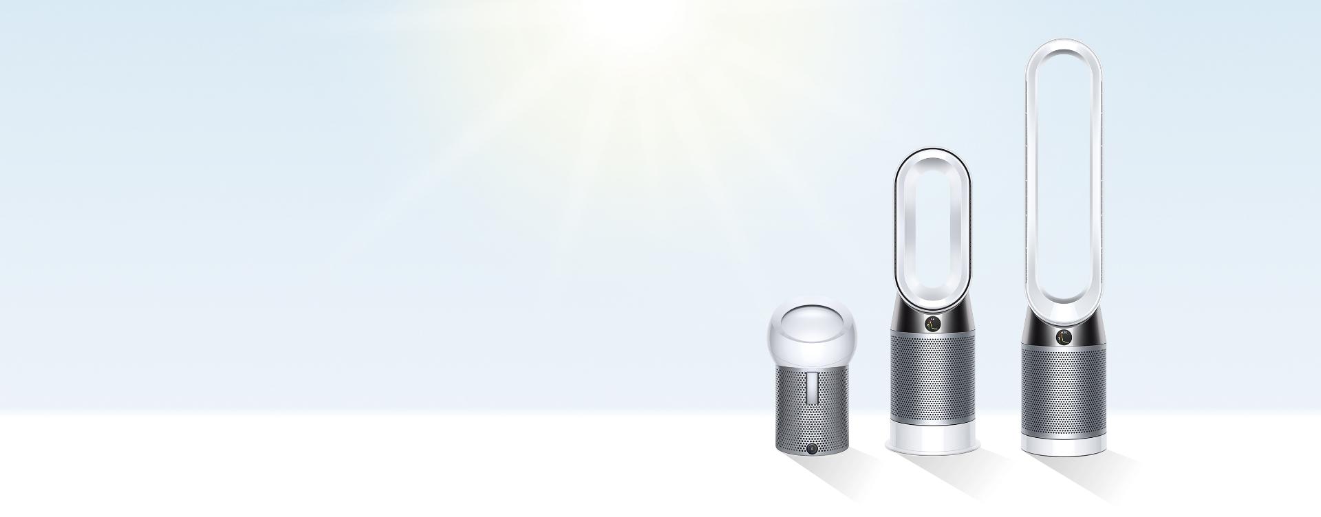 Image of three Dyson Purifers