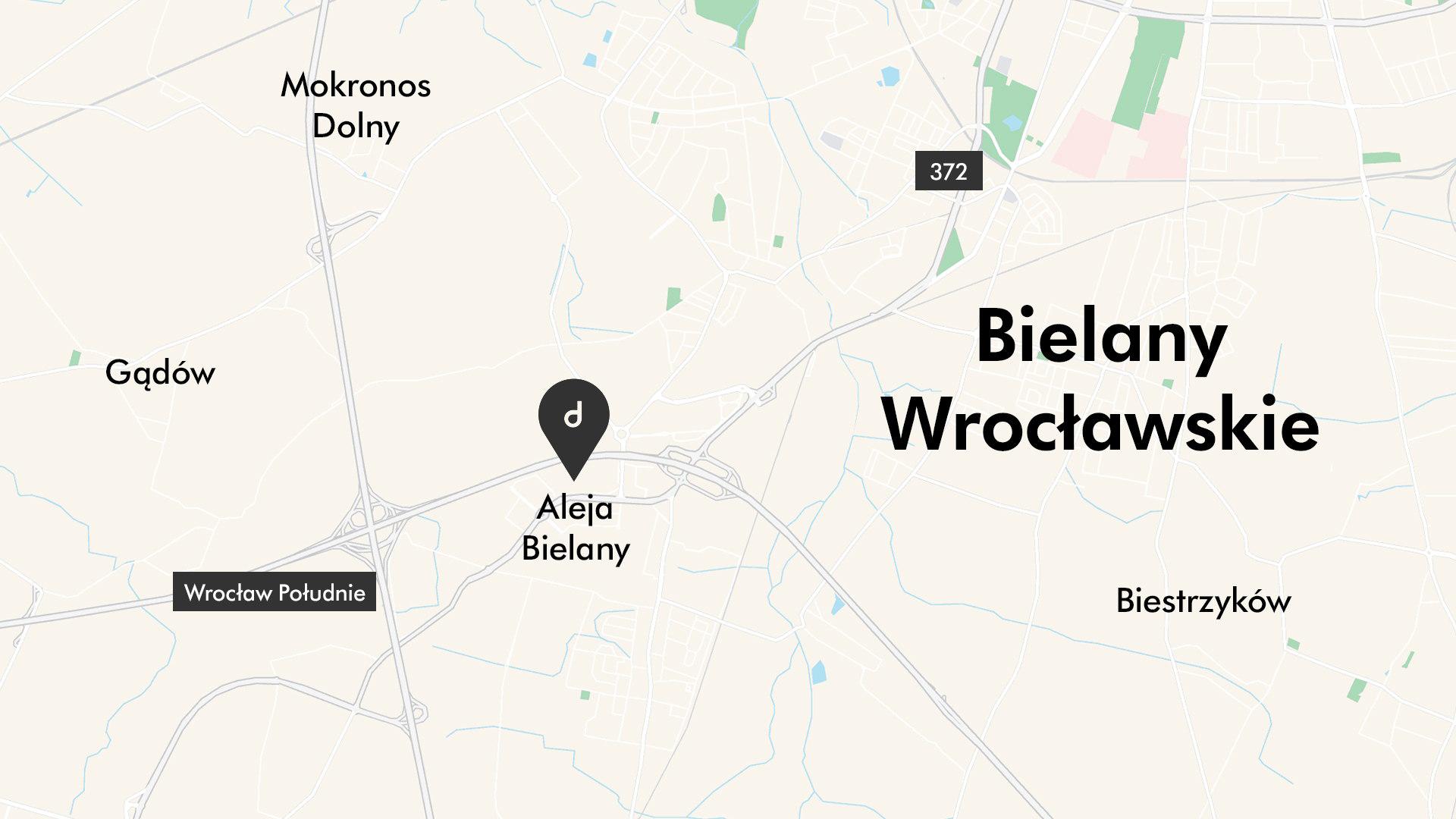 mapa Sklep Dyson Bielany Wrocławskie - Aleja Bielany