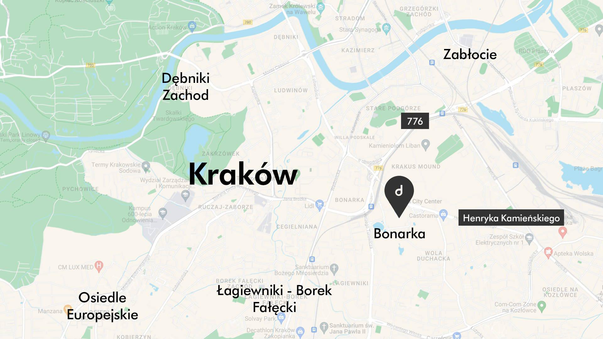mapa Sklep Dyson Karków - Bonarka