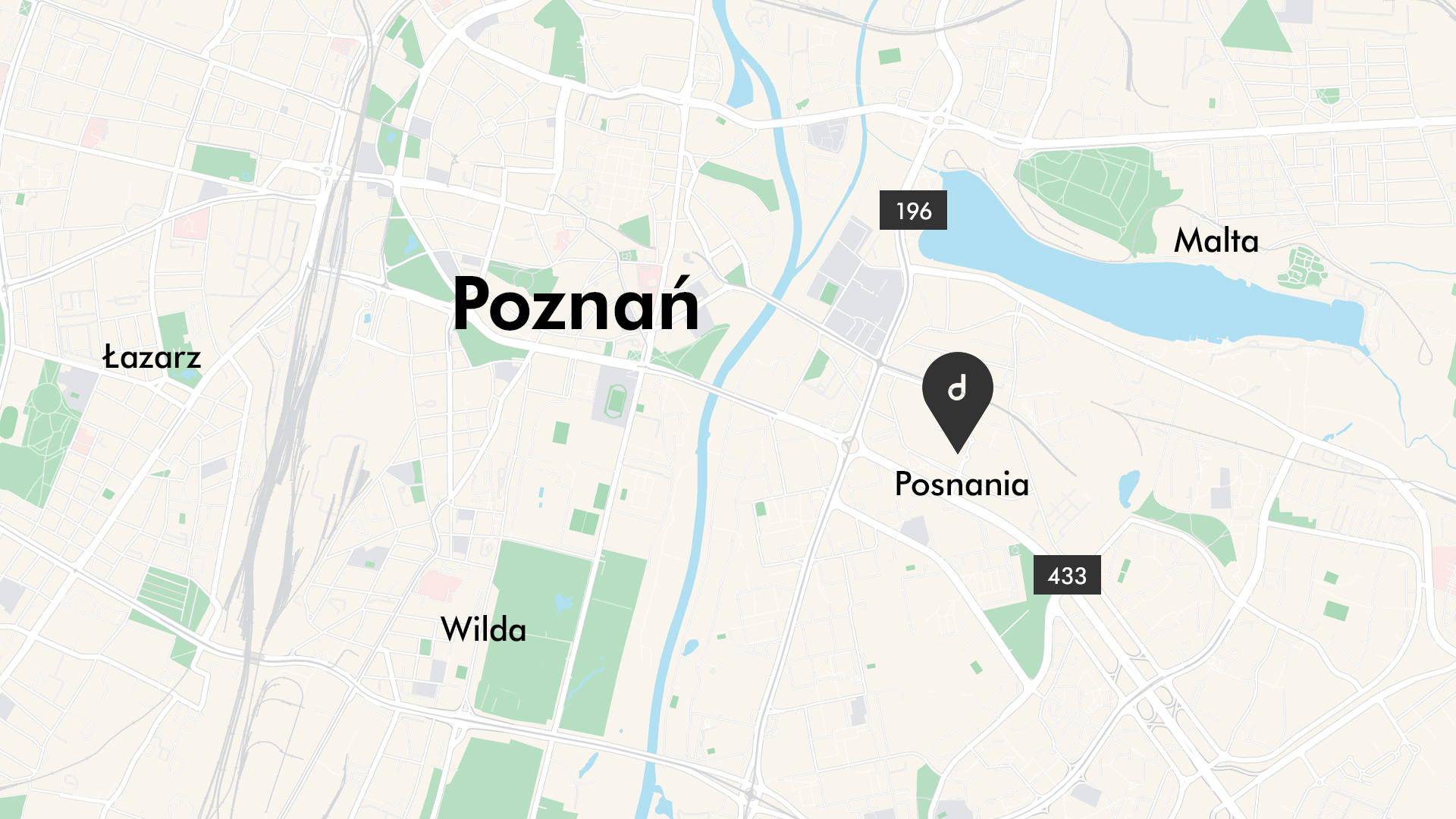 mapa Sklep Dyson Poznań - Posnania