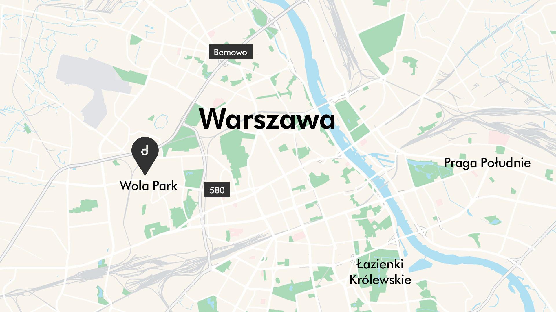 mapa Sklep Dyson Warszawa - Wola Park