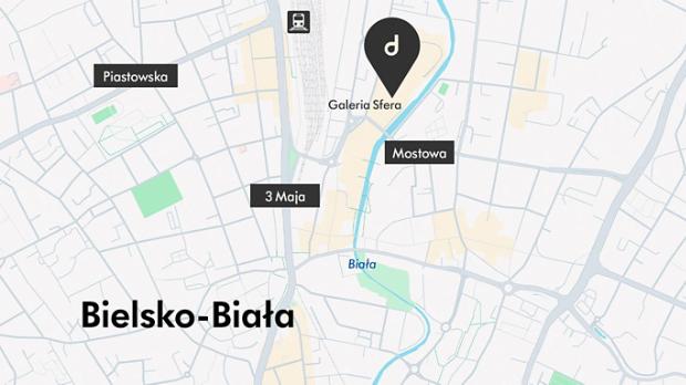 Mapa Sklep Dyson Bielsko Biała - Sfera