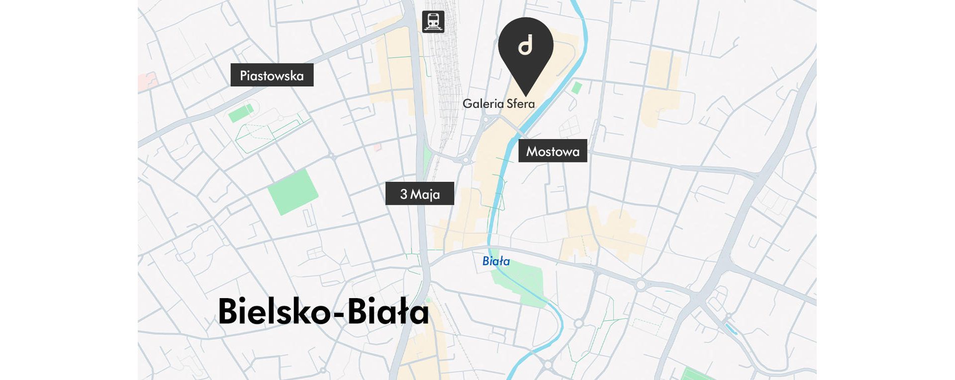 Mapa Sklep Dyson Bielsko Biała - Sfera