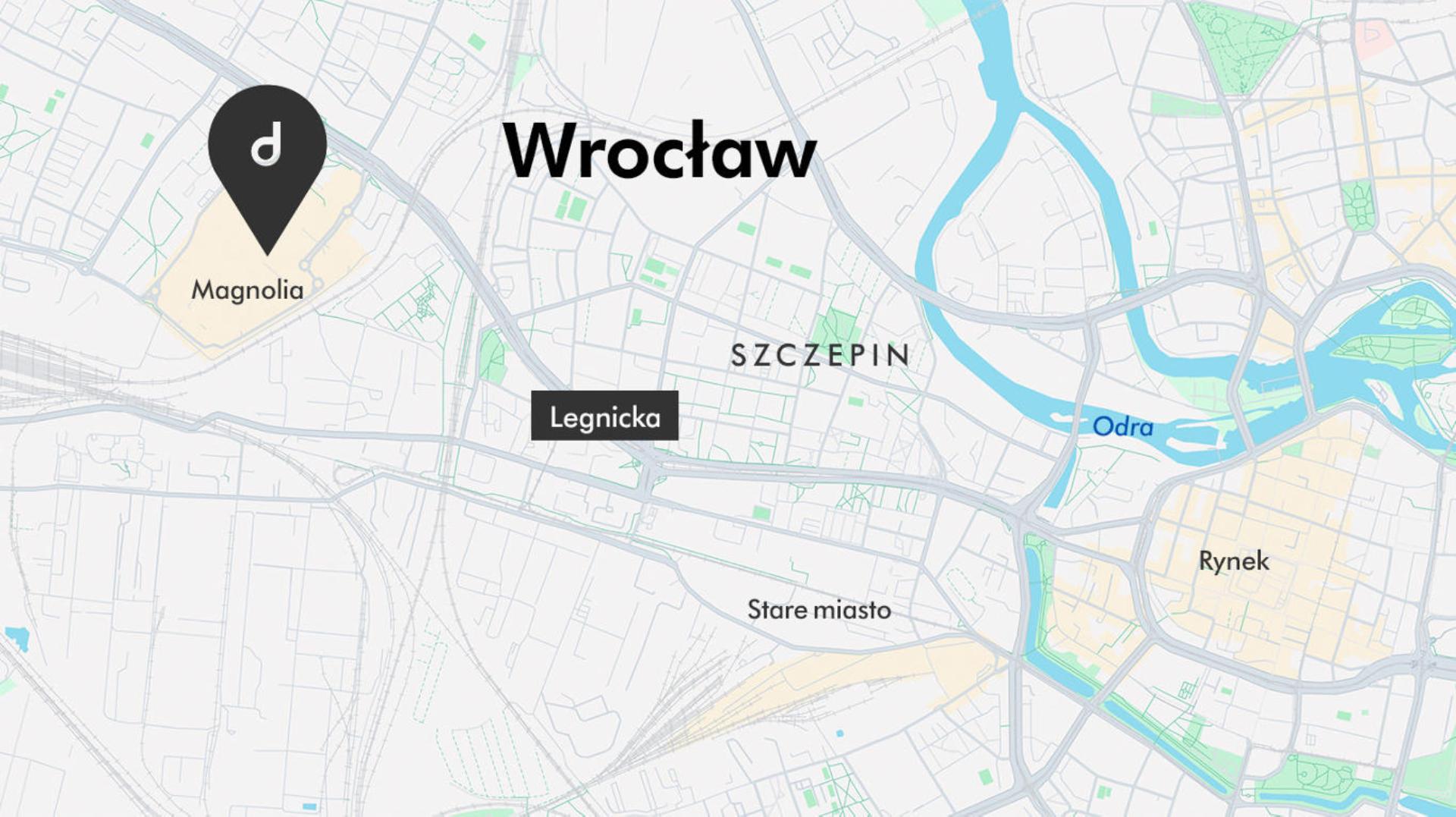 Mapa Sklep Dyson Wrocław - Magnolia