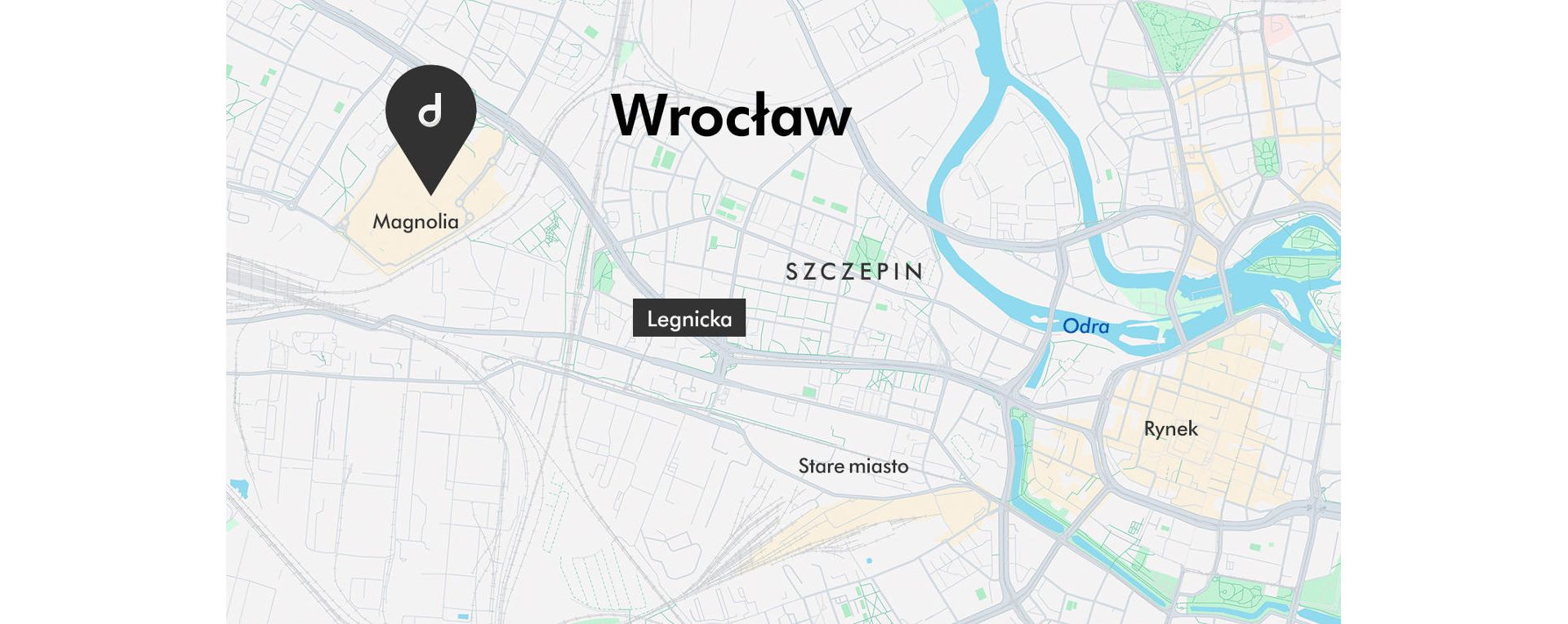 Mapa Sklep Dyson Wrocław - Magnolia