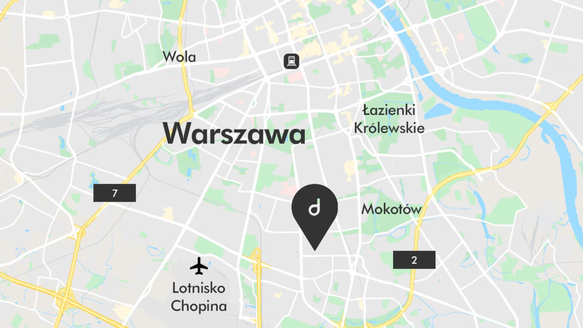 mapa Sklep Dyson Warszawa - Galeria Mokotów