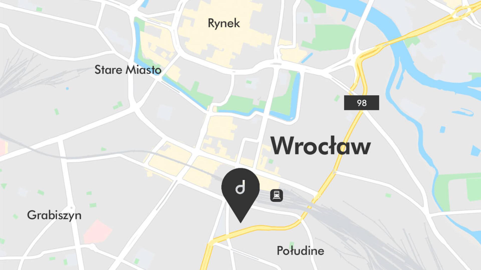 mapa Sklep Dyson Wrocław - Wroclavia