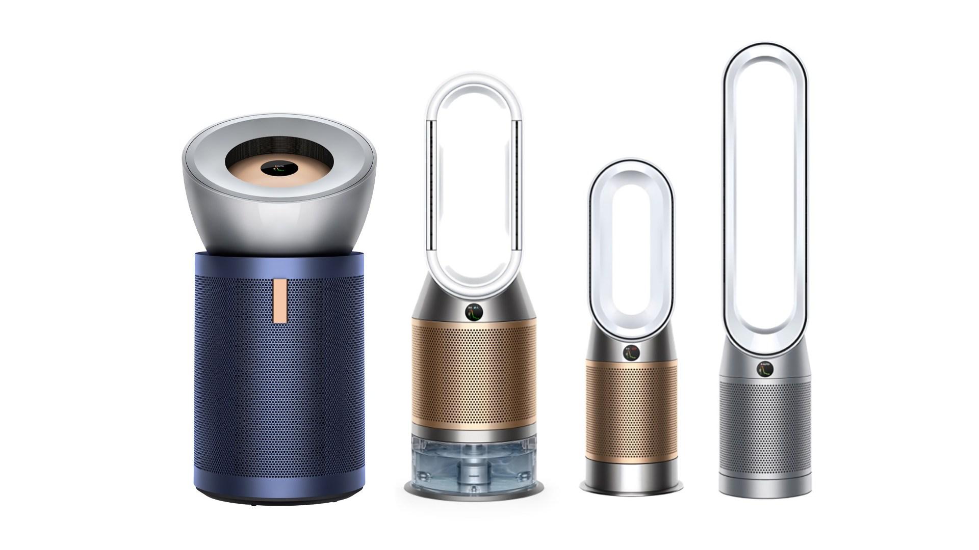 Cztery różne oczyszczacze powietrza Dyson