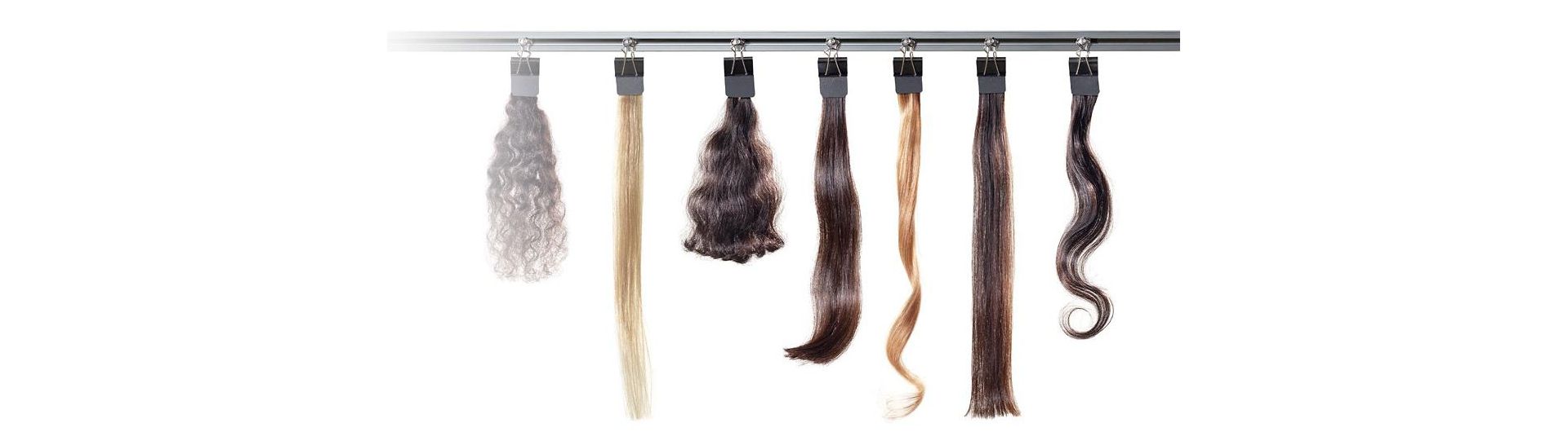 Różne rodzaje włosów poddawane testom