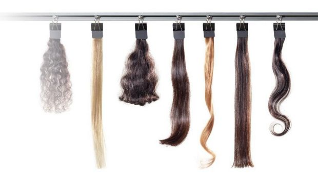 Różne rodzaje włosów poddawane testom