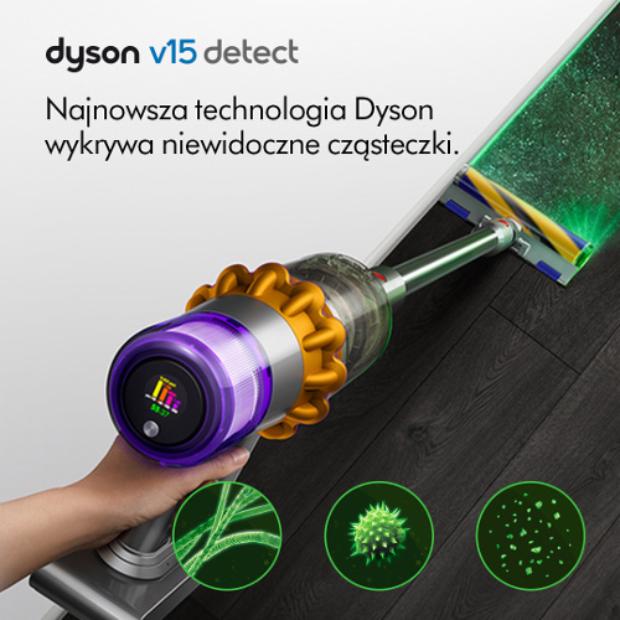 Dyson V15 Detect odkurzający wzdłuż ściany