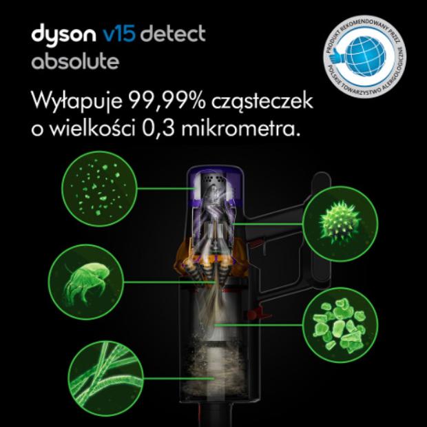 ikony cząstek składające się na domowy kurz oraz logo PTA