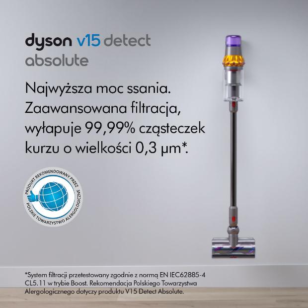 Dyson V15 Detect Absolute z logiem PTA