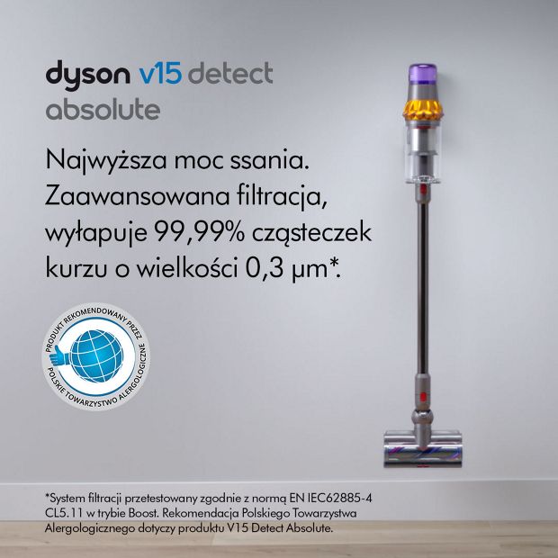 Dyson V15 Detect Absolute z logiem PTA