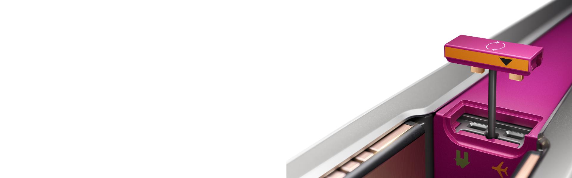 Cestovní pojistka vysunutá ze žehličky na vlasy