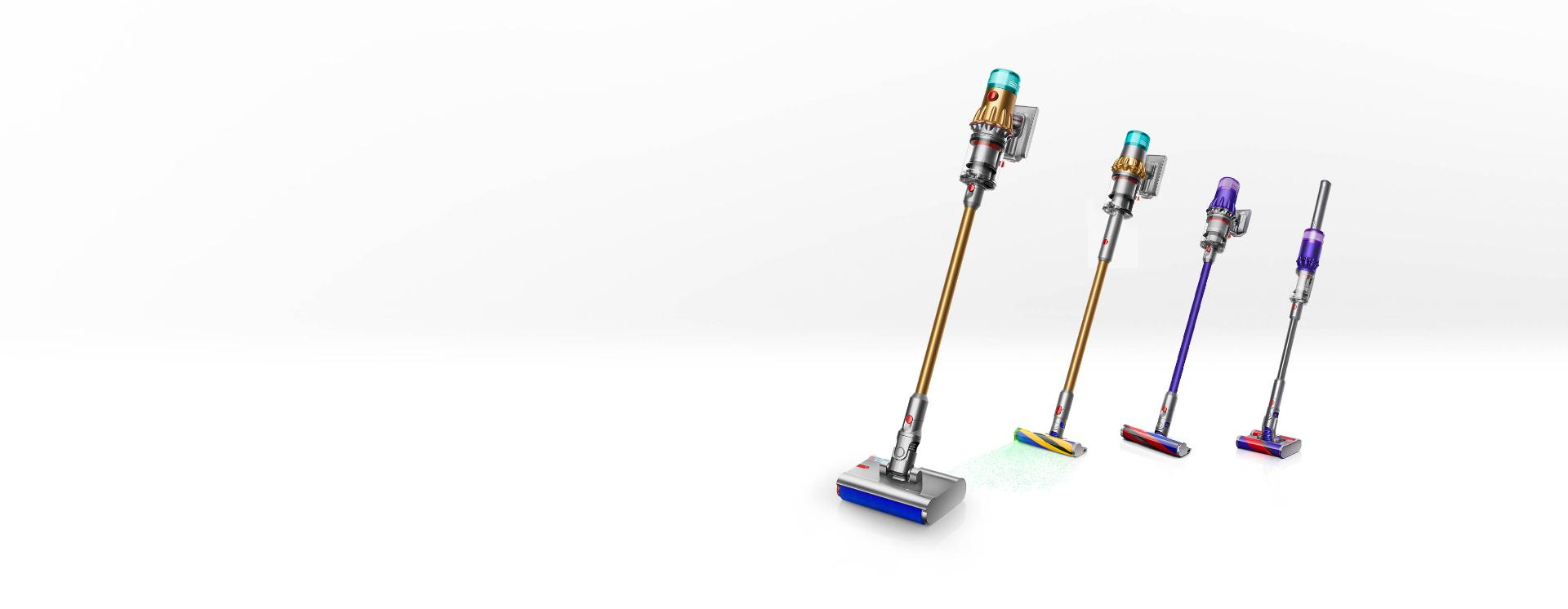 Close-up of hand holding the Dyson V12 Detect Slim vacuum